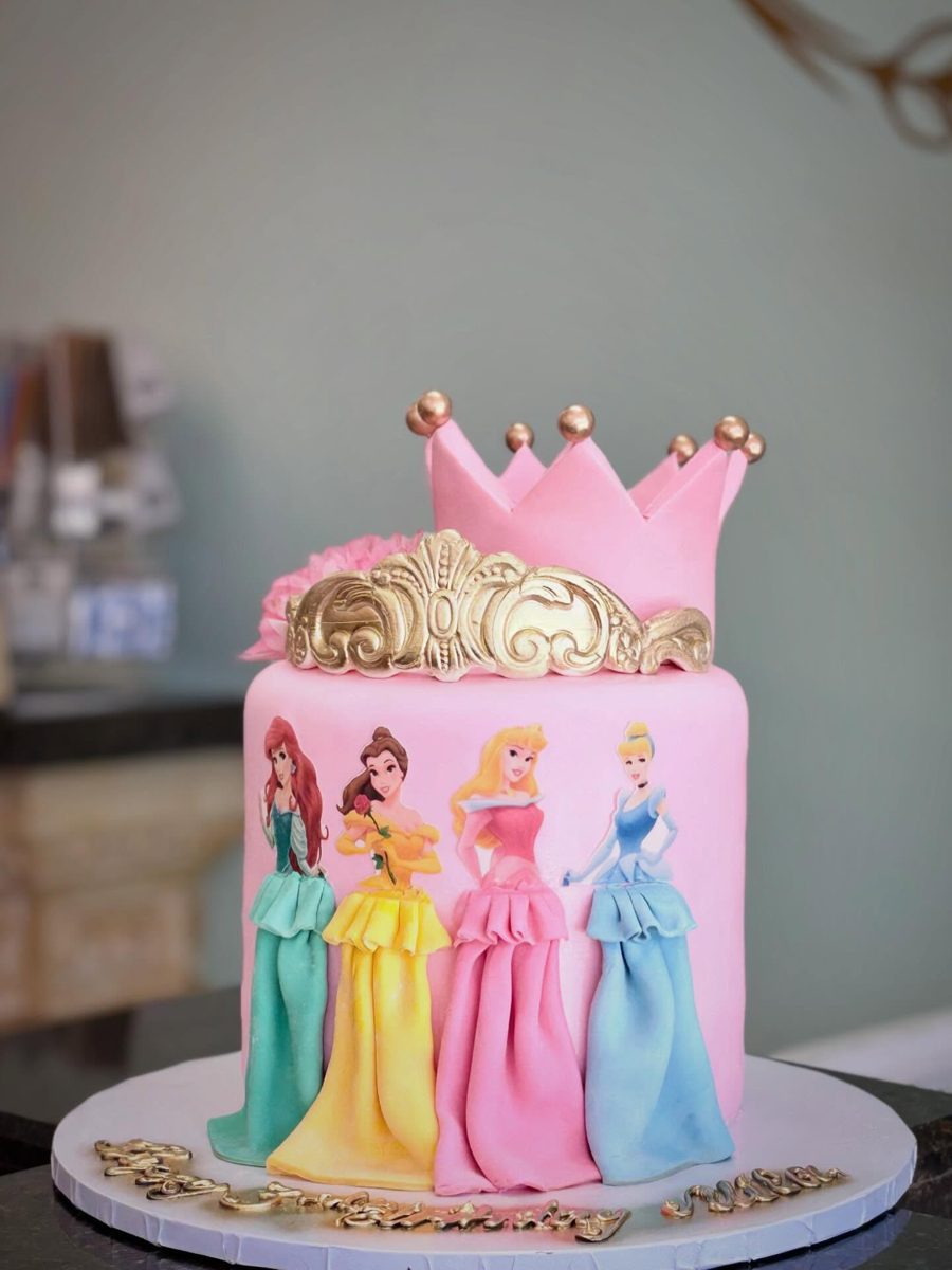 Pink Princess Cake With Crown from Tarzana Bakery